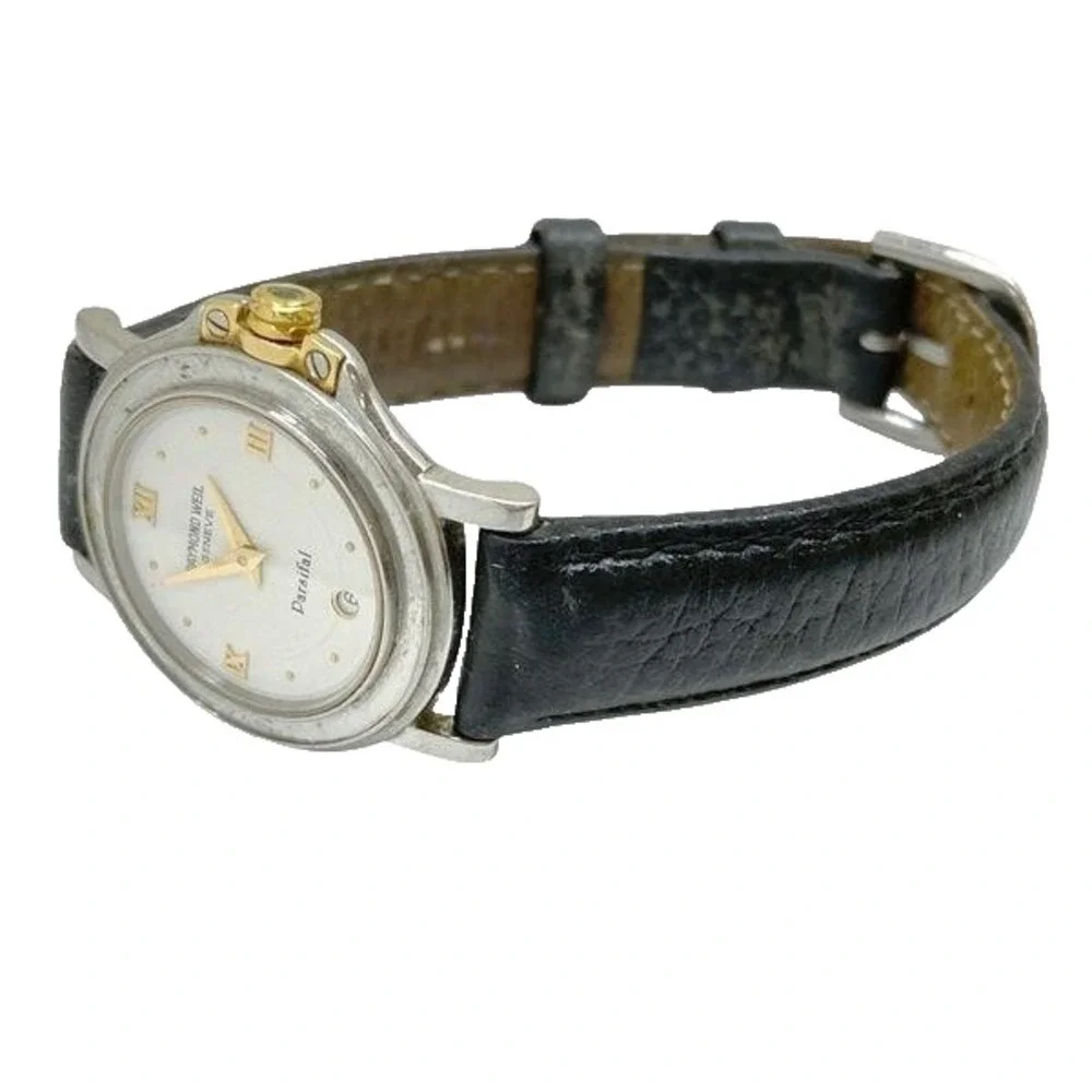 Raymond Weil Parsifal Ladies Date Dial Swiss Watch Leather Band New Battery